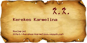 Kerekes Karmelina névjegykártya